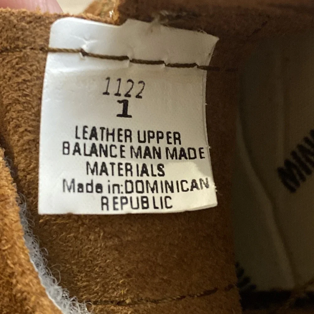 Minnetonka Youth Suede Leather Soft Sole Moccasin Boot Toddler Baby Size 1 EUC